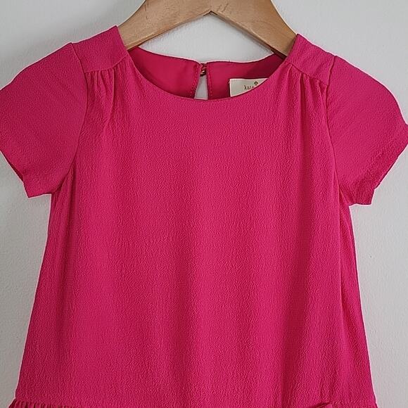 Kate Spade Tiered Rayon Dress and Bloomer in Cabaret Pink Infant Toddler 24M - Picture 4 of 12